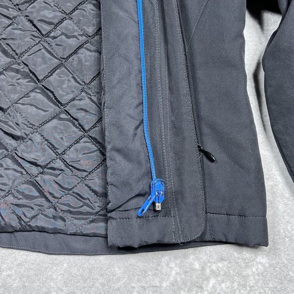 Adidas Jacket Womens Size Medium Black Climawarm Full Zip Hooded Jacket - Picture 8 of 13